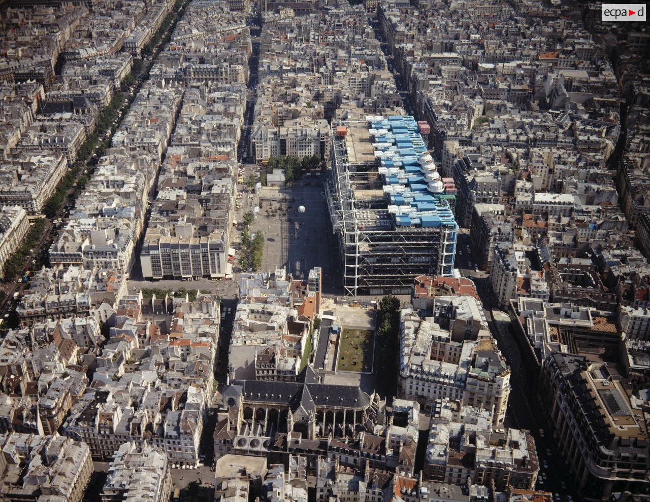 Paris 4e. Le quartier Beaubourg.