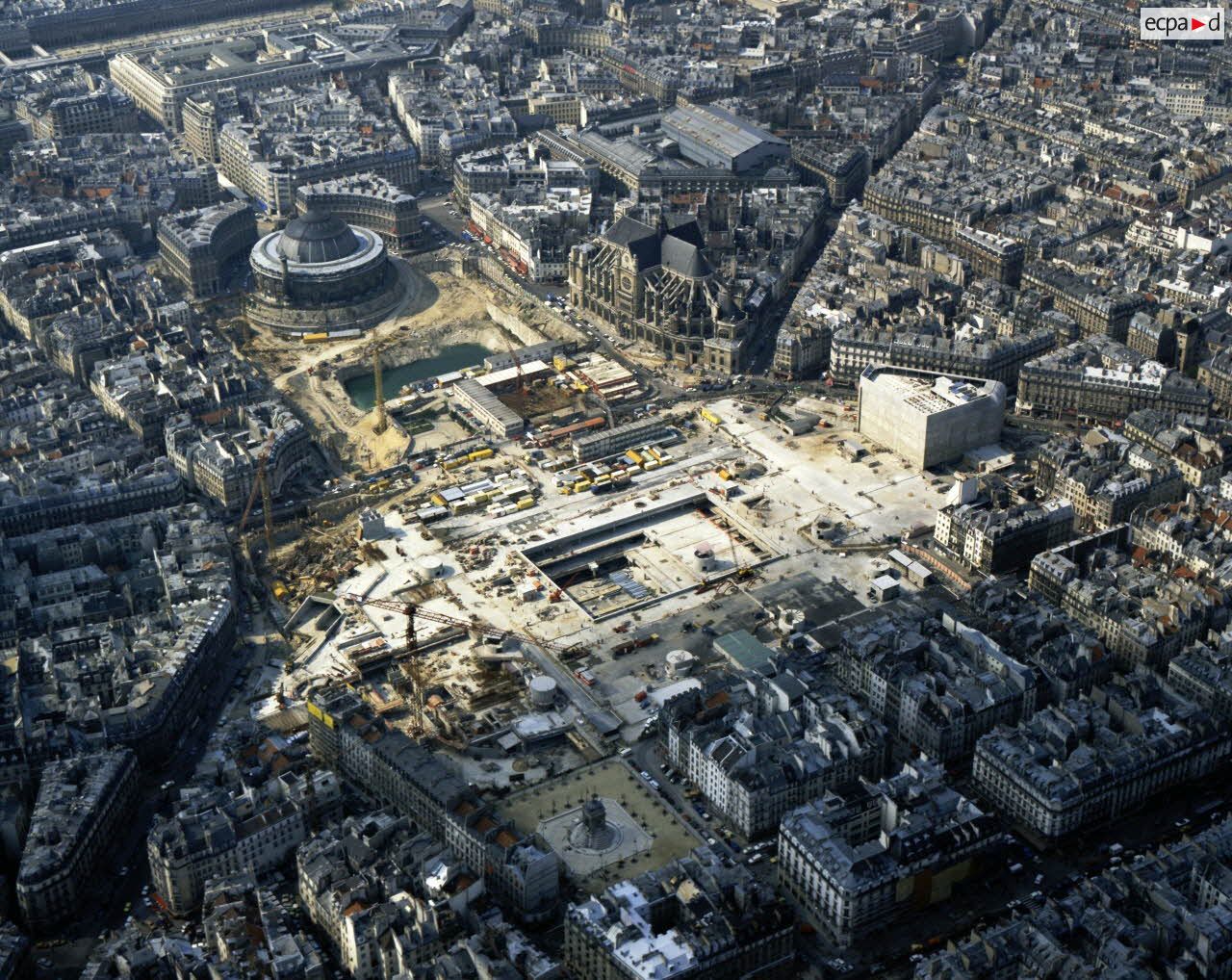 Paris 1er. Le chantier des Halles.