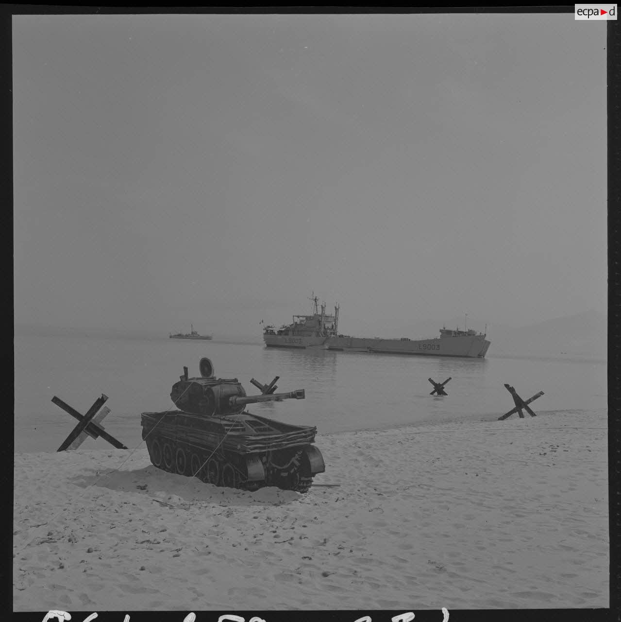 Sur le tournage du film Le jour le plus long. Perspectives sur les décors.