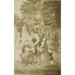 [Photographie d'après une peinture naïve représentant une porteuse].