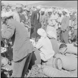 La 5e division blindée et le 19e bataillon de chasseurs à pied en opération dans les djebels à Nedroma. [Description en cours]