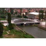 Le nouveau pont ouest dit Austerlitz sur le fleuve Ibar.