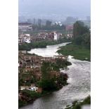 Le quartier Rom (Roma Mahala) détruit au bord du fleuve Ibar.