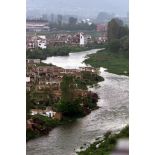 Le quartier Rom (Roma Mahala) détruit au bord du fleuve Ibar.