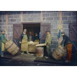 La melinite est mise à sécher. Dernière étape de la fabrication de la poudre explosive. [légende d'origine]