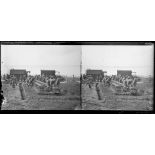 Rumigny (Somme), établissement d'un dépôt de munitions, déchargement des obus. [légende d'origine]
