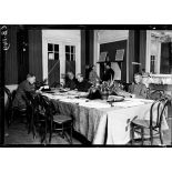 Paris. Salle de lecture pour permissionnaires belges. [légende d'origine]