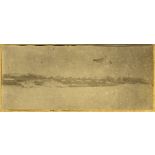 [Chine. Une ville en bordure de rivière].