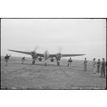 L'avion sur le point de décoller.