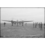 L'avion sur le point de décoller.