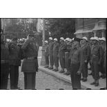 Revue des troupes par le général De Gaulle à Marseille le 15 septembre 1944.