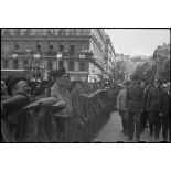 Revue des troupes par le général De Gaulle à Marseille le 15 septembre 1944.