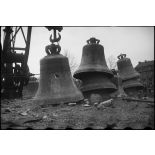 Récupération de cloches d'églises de Lorraine prises par les troupes allemandes.