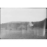 Pièces d'artillerie de la 1re DMI, ex-1re DFL, sur le front des Vosges.