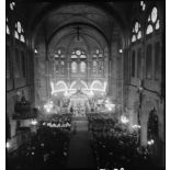 L'église d'Erstein où les hommes de la 2e DB assistent à l'office religieux du 