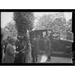 Neuilly-sur-Seine. Hôpital américain. Justin Godart à la cérémonie pour la nomination du nouveau médecin-chef. Monsieur Sharp. [légende d'origine]