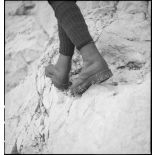 Escalade d'une paroi rocheuse.