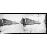 Paris. Fête de l'Independance Day. Troupes américaines rue de Rivoli. [légende d'origine]