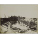 Travaux de voie ferrée - Châlons à Mourmelon. [légende d'origine]