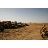 Déploiement de l'opération de la force européenne EUFOR Tchad/RCA (République centrafricaine) : des engins du génie préparent le camp des Etoiles qui doit accueillir le poste de commandement de l'EUFOR, des plateformes logistiques et un hôpital de campagne.