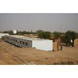 Déploiement de l'opération de la force européenne EUFOR Tchad/RCA (République centrafricaine) : l'état-major de force (force head-quarters, FHQ) au camp militaire capitaine Michel Croci.