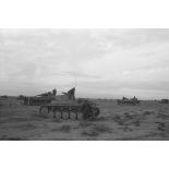 Progression de blindés allemands, Panzer II et Panzer IV.