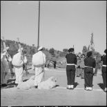Les éclaireurs-skieurs du 22e BCA lors des adieux du général Gouraud à la 27e division d'infanterie alpine (DIA), Bouira.