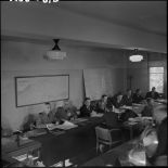 Robert Lacoste, les préfets d'Algérie et les IGAME au ministère de l'Algérie à Alger en 1958.