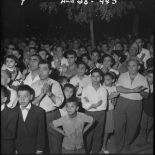Constantine. La foule venue écouter le député Georges Bidault.