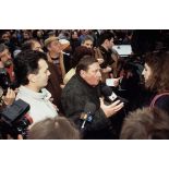 12 décembre 1995. Paris 4e. Manifestation contre le plan Juppé. Interview de M. Viannet.