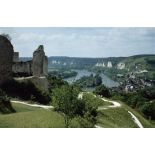 Les Andelys (27). Château Gaillard dominant les méandres de la Seine.
