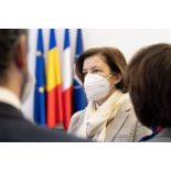 Portrait d la ministre des Armées sur la base aérienne 57 Mihail-Kogălniceanu à Constanta, en Roumanie.