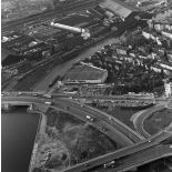 Saint-Denis (93). La Porte de Paris. Vue vers le nord-est.