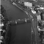 Saint-Denis (93). Vue sur le pont de l'Ile Saint-Denis.