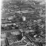 La Courneuve (93). Rue de Convention (N186). Vue vers le sud-est.