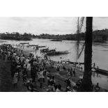 République centrafricaine, Bangui, 1943. Courses de pirogues.