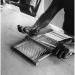 République de Côte d'Ivoire, 1970. Léproserie d'Adzopé. Travailleur lépreux.