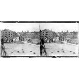 Chateau-Thierry, visite du président de la République, le président et le préfet sur le pont sauté. [légende d'origine]