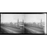 Epernay/ Seine. train de transport et de matériel passant en gare. [légende d'origine]