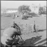 Cherchell. Formation des élèves officiers de réserve (EOR). Tir réduit au mortier.