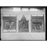 Front Nord, Pas-de-Calais, église de Saint-Omer, haut relief funéraire du XVe siècle.<br> [légende d'origine]