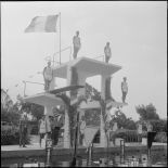 Cérémonie des couleurs au début de la compétition.