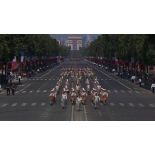 Défilé du 14 juillet 2013 : prises de vues depuis la tribune présidentielle.