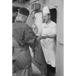 Un repas à bord d'un dragueur de mines (Minensuchboot) de la Kriegsmarine.