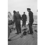 Activités à bord d'un dragueur de mines (Minensuchboot) de la Kriegsmarine.
