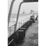 En vue de la destruction de mines, une patrouille de dragueurs de mines (Minensuchboot) de la Kriegsmarine.