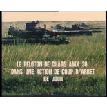 Le peloton de chars AMX-30 dans une action de coup d'arrêt de jour.