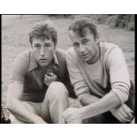 Départ de Roger Lucas, chef-opérateur de prises de vue, de l'ECPA (Etablissement cinématographique et photographique des Armées) au fort d'Ivry-sur-Seine.