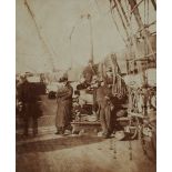 L'abbé Lucas, Morel, Le Chappellain, Guillaume à bord décembre 1867. [légende d'origine]<br>