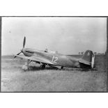 Présentation d'un avion de chasse Yak-3 du régiment  Normandie-Niemen, sur l'aérodrome de Toussus-le-Noble.